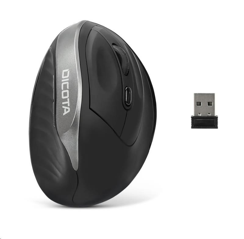 DICOTA Wireless Ergonomic Mouse RELAX,  Black8 