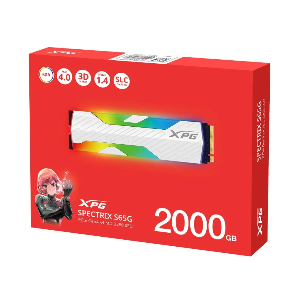 ADATA SSD 2TB XPG SPECTRIX S65G,  PCIe Gen4x4 M.2 2280,  (R:6000/ W:5000 MB/ s)6 