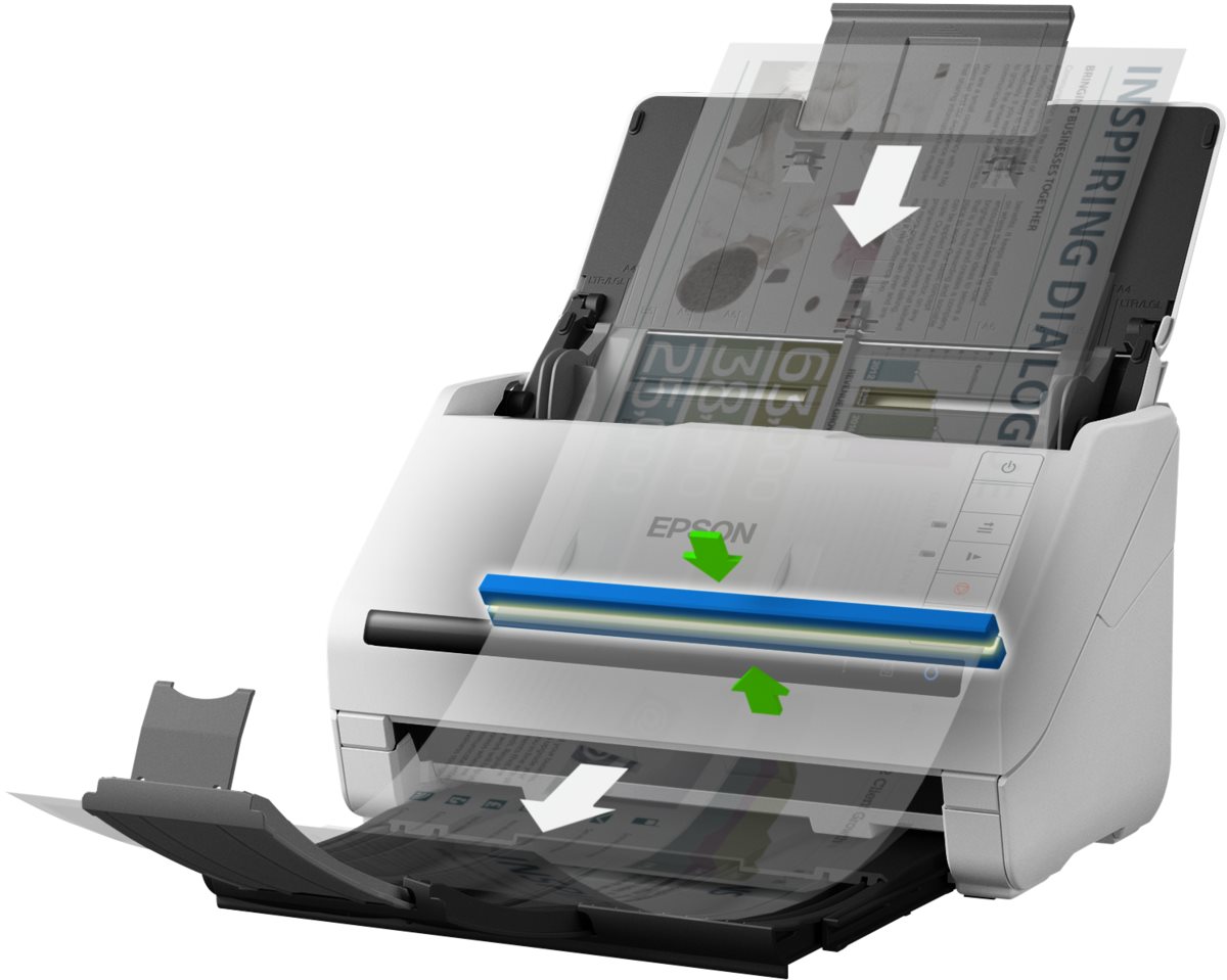 BAZAR - EPSON skener WorkForce DS-770II,  A4,  600x600 dpi,  Duplex,  USB 3.2,  ADF - Poškozený obal (Komplet)1 