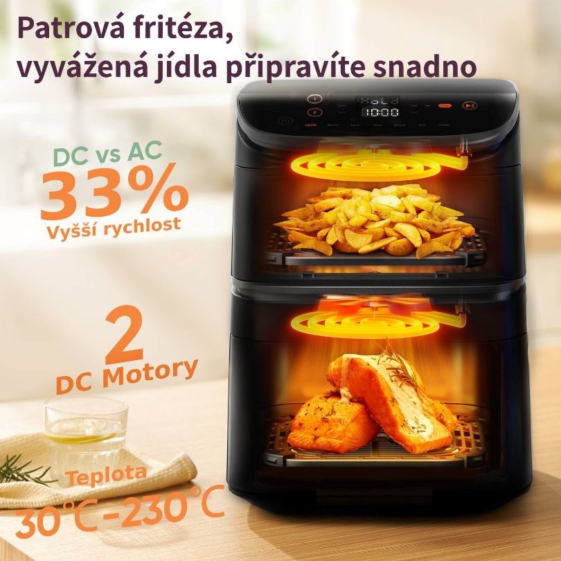 Cosori Turbo Tower horkovzdušná fritéza 10,8l černá2 