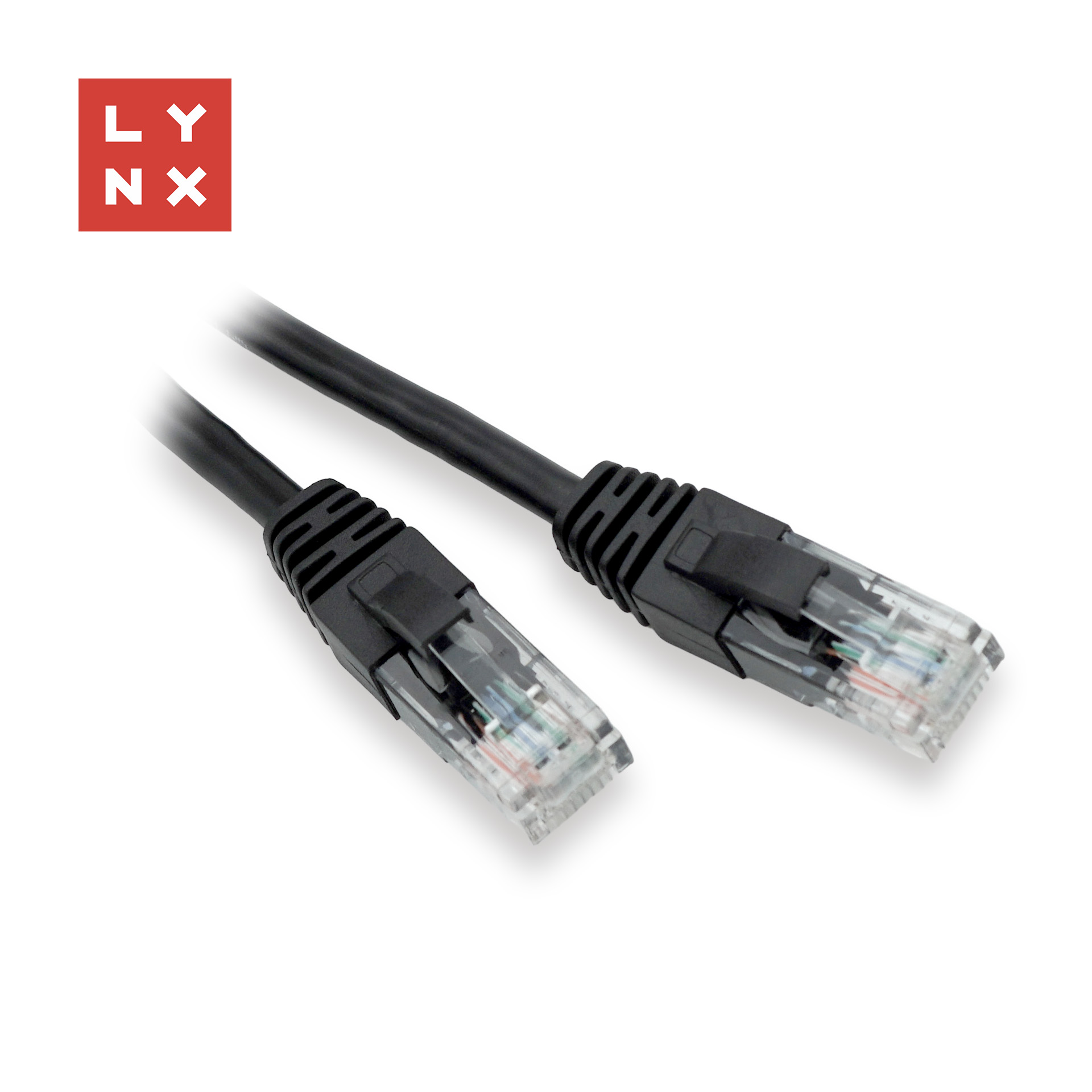 LYNX UTP patch kabel Cat5e,  PVC,  CCA,  1m,  černý (balení obsahuje 10ks)0 