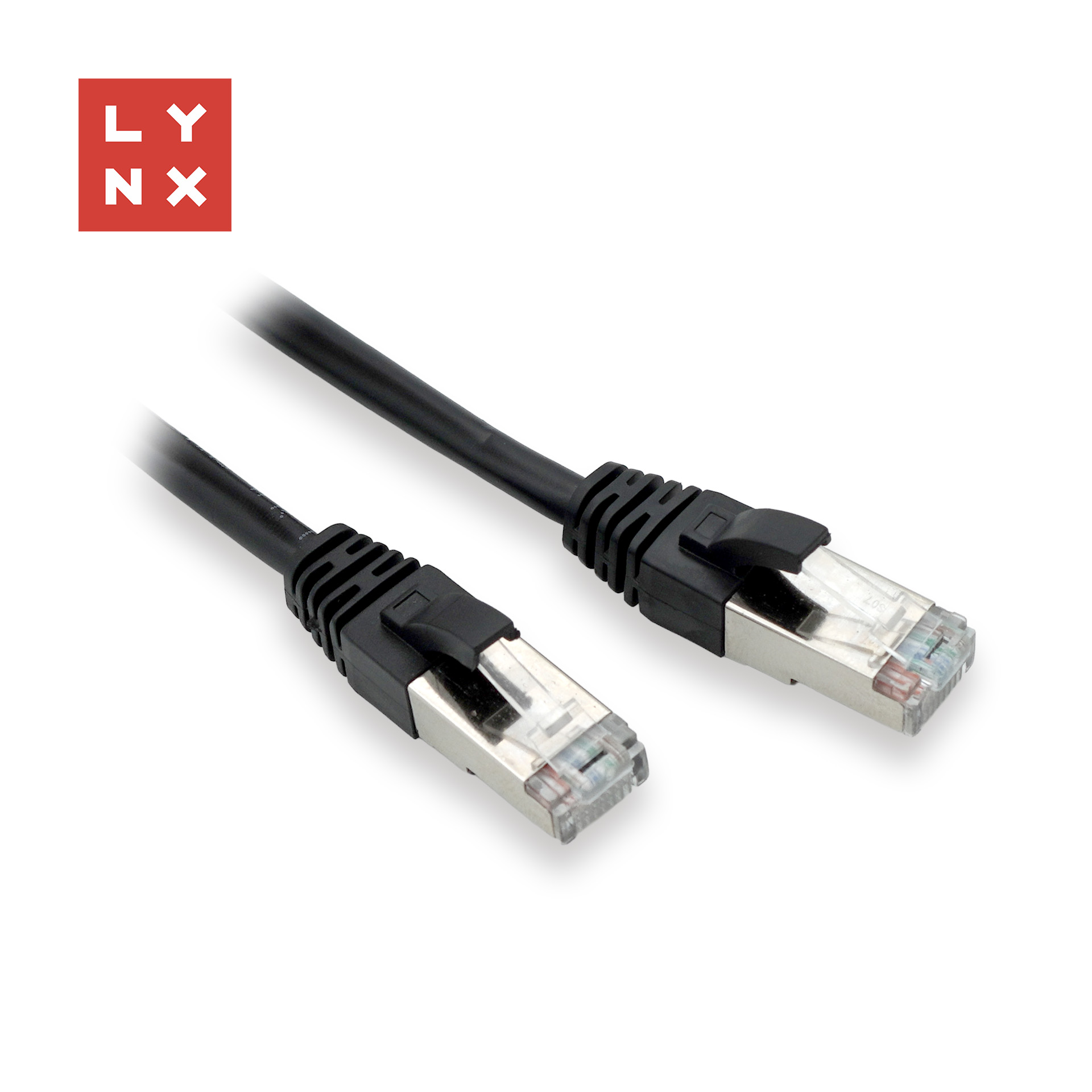 LYNX FTP patch kabel Cat5e PVC,  CCA,  1m,  černý (balení obsahuje 10ks)0 
