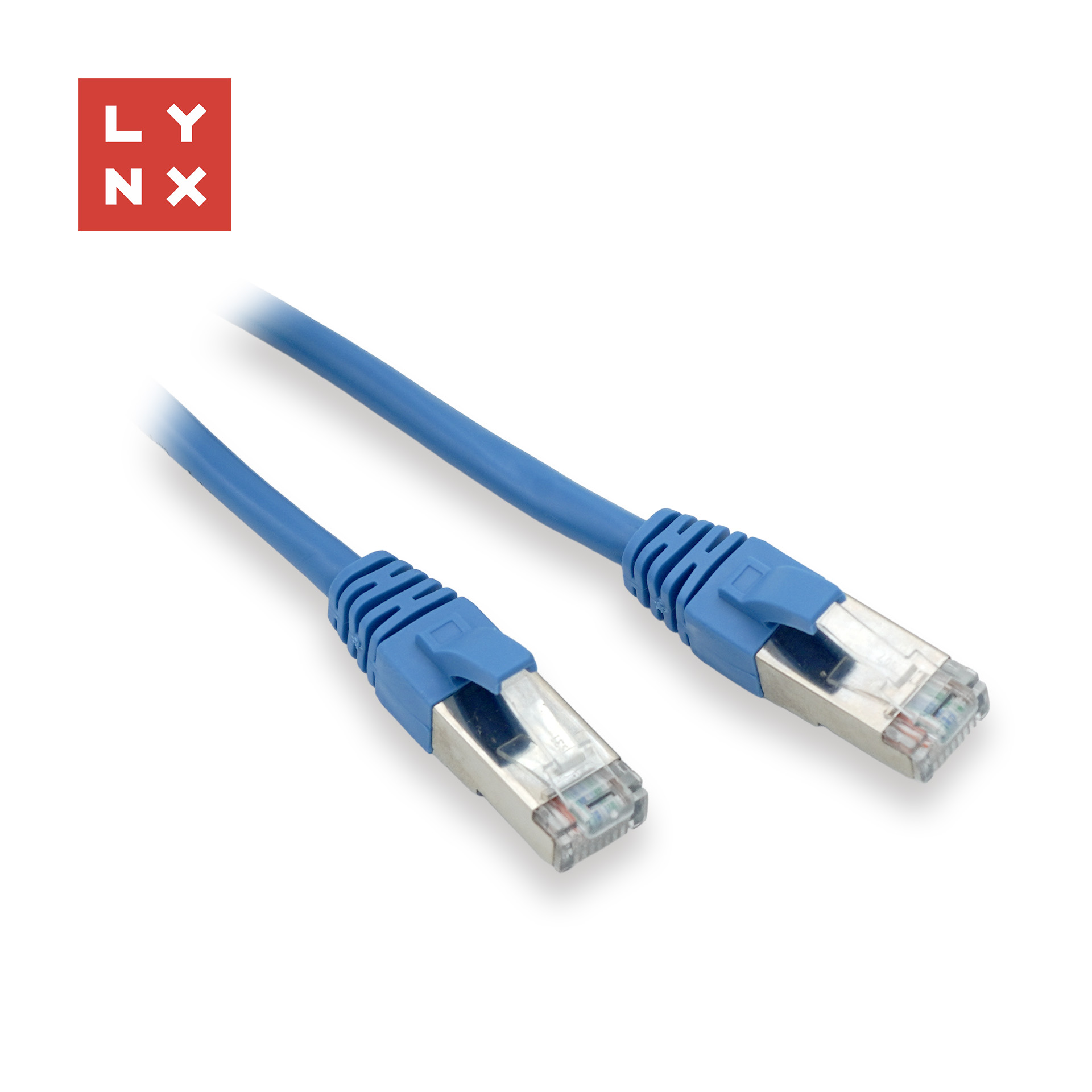 LYNX FTP patch kabel Cat5e PVC,  CCA,  1m,  modrý (balení obsahuje 10ks)0 