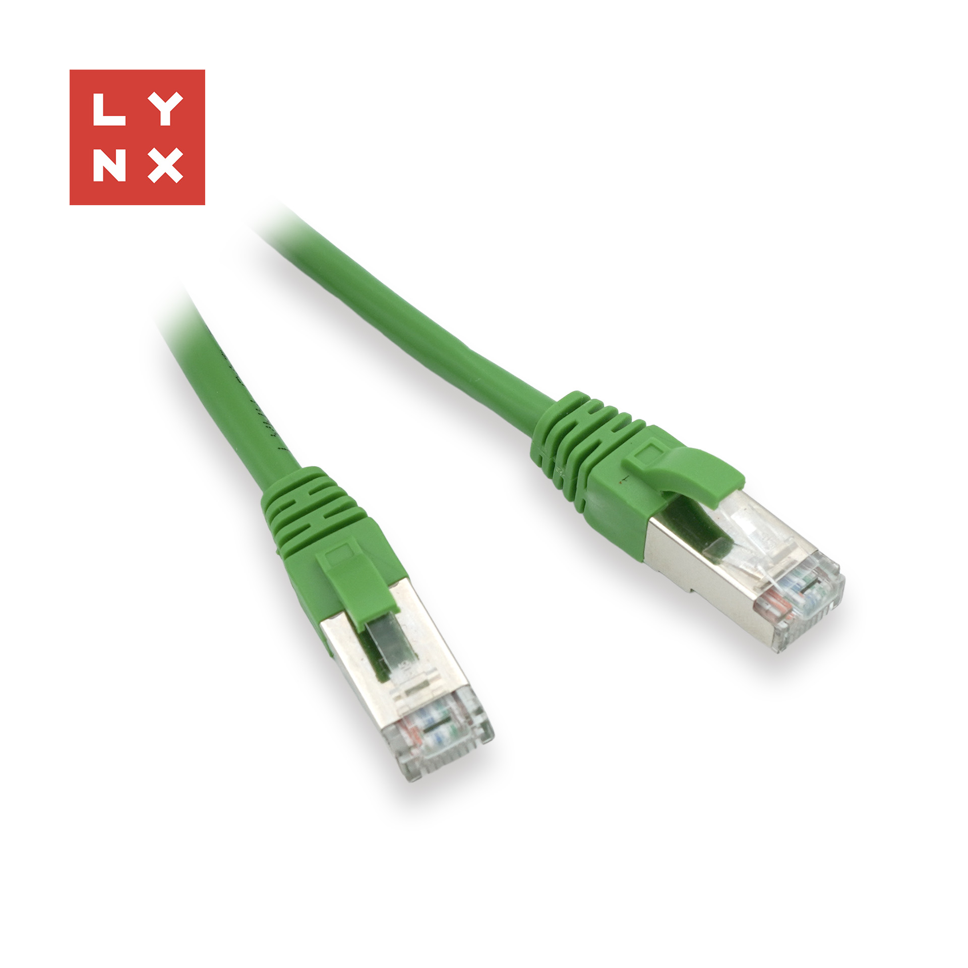LYNX FTP patch kabel Cat5e PVC,  CCA,  1m,  zelený (balení obsahuje 10ks)0 