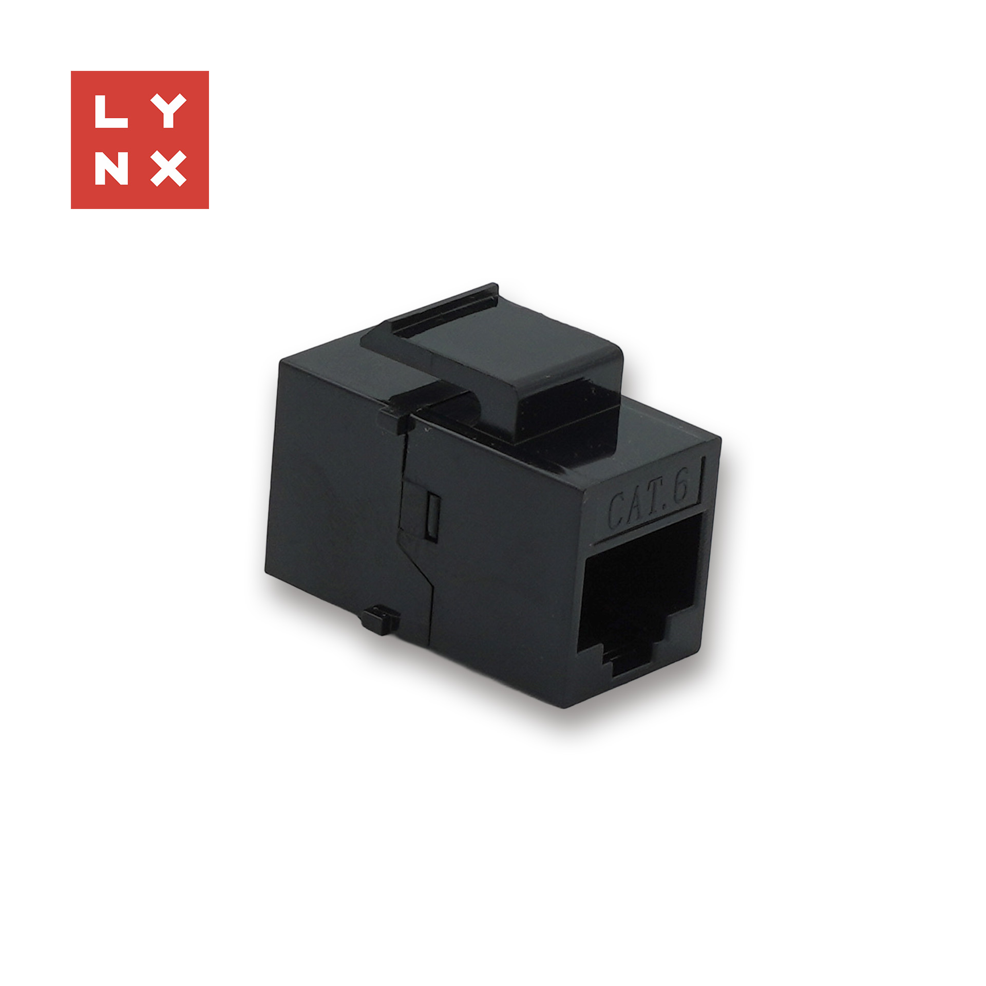LYNX keystone spojka UTP Cat6,  8P8C,  černá0 
