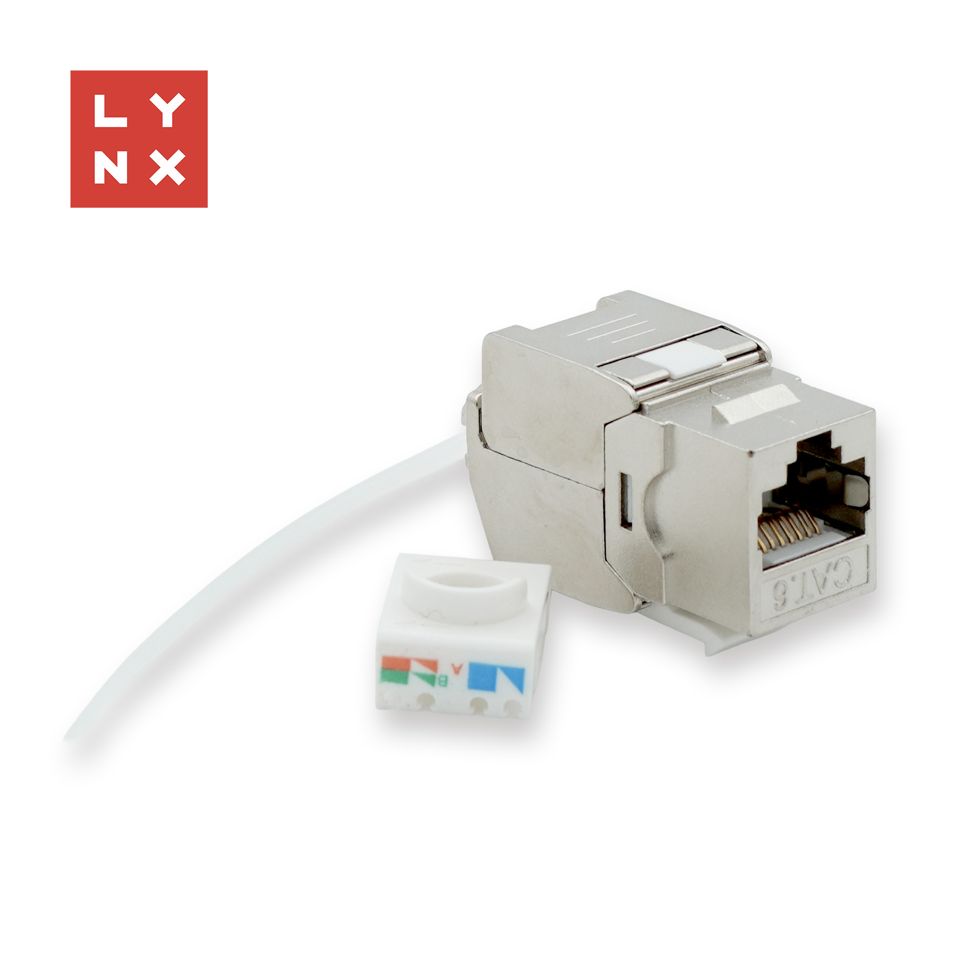LYNX keystone STP Cat6,  samozařezávací,  stříbrný0 