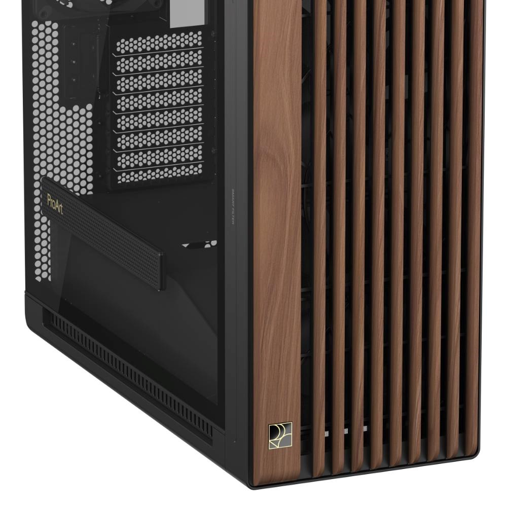 ASUS case PROART PA602 WALNUT WOOD MODERN TG, Mid Tower, průhledná bočnice, černá13 