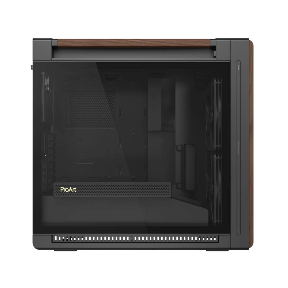ASUS case PROART PA602 WALNUT WOOD MODERN TG, Mid Tower, průhledná bočnice, černá7 