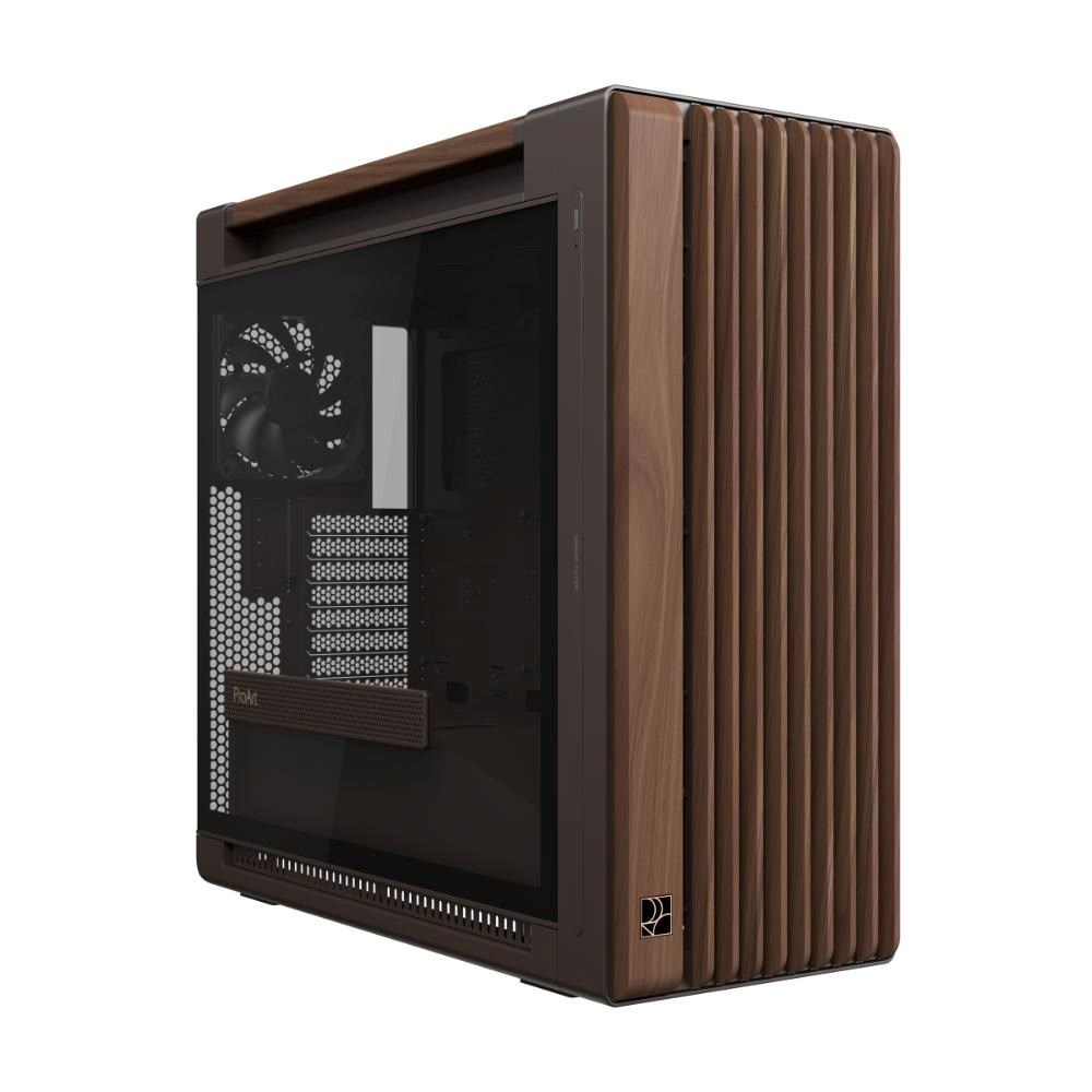 ASUS case PROART PA602 WALNUT WOOD RETRO TG, Mid Tower, průhledná bočnice, hnědá0 