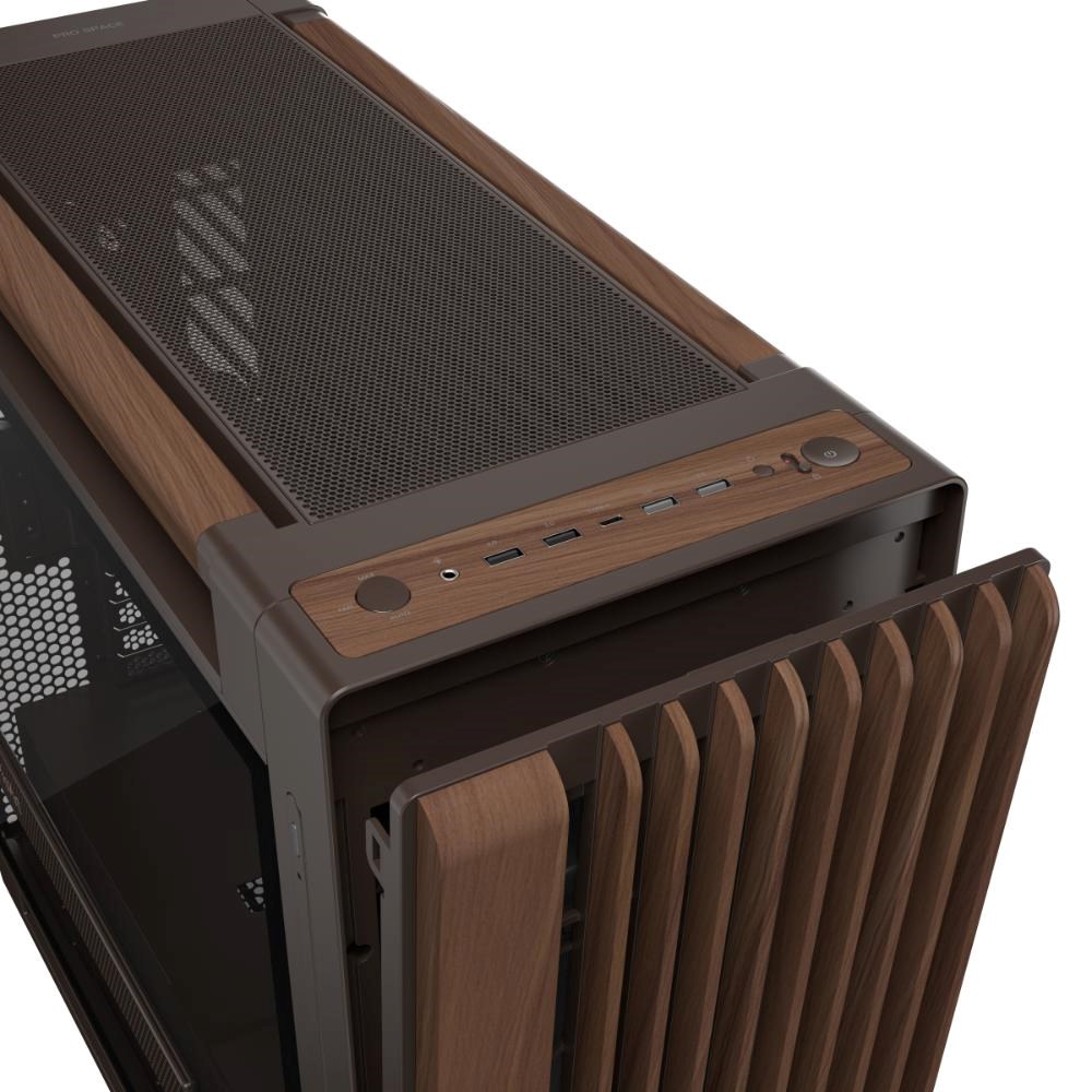 ASUS case PROART PA602 WALNUT WOOD RETRO TG, Mid Tower, průhledná bočnice, hnědá9 