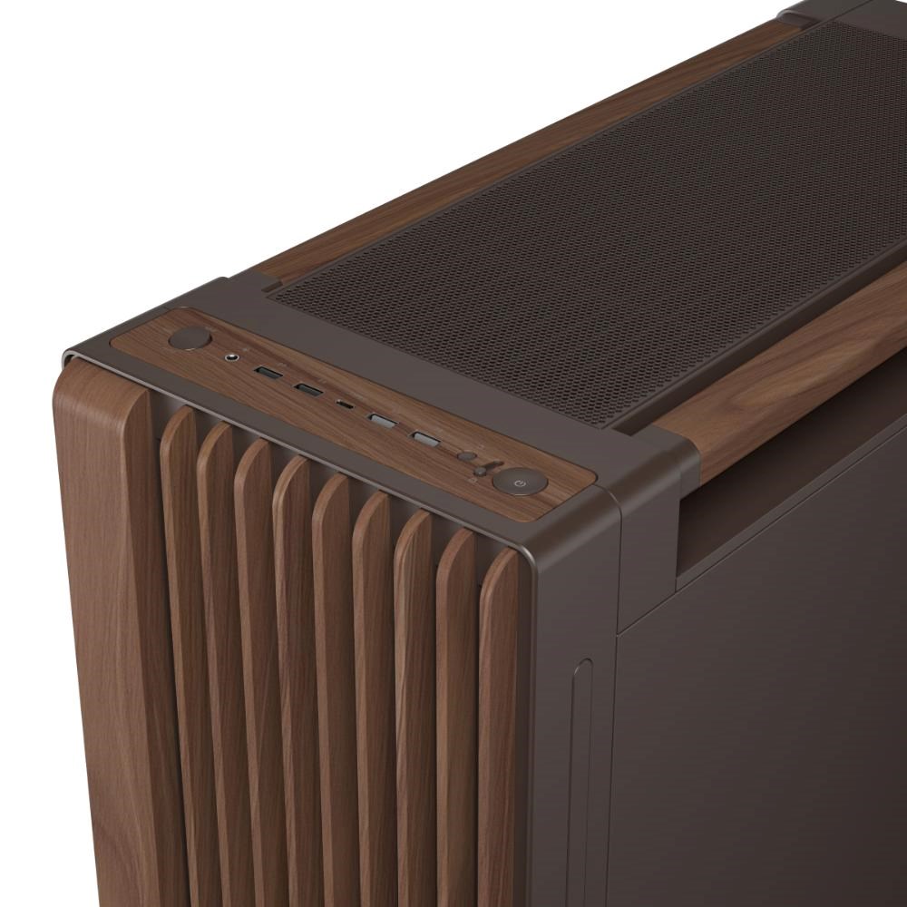 ASUS case PROART PA602 WALNUT WOOD RETRO TG, Mid Tower, průhledná bočnice, hnědá10 