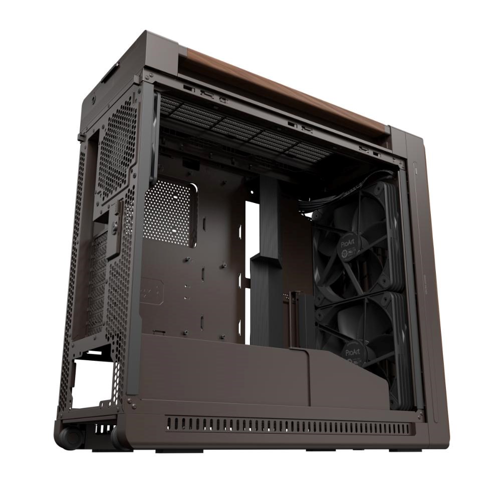 ASUS case PROART PA602 WALNUT WOOD RETRO TG, Mid Tower, průhledná bočnice, hnědá15 