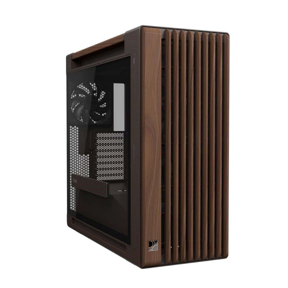 ASUS case PROART PA602 WALNUT WOOD RETRO TG, Mid Tower, průhledná bočnice, hnědá1 