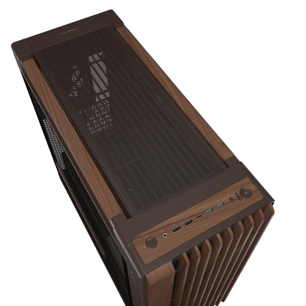ASUS case PROART PA602 WALNUT WOOD RETRO TG, Mid Tower, průhledná bočnice, hnědá5 