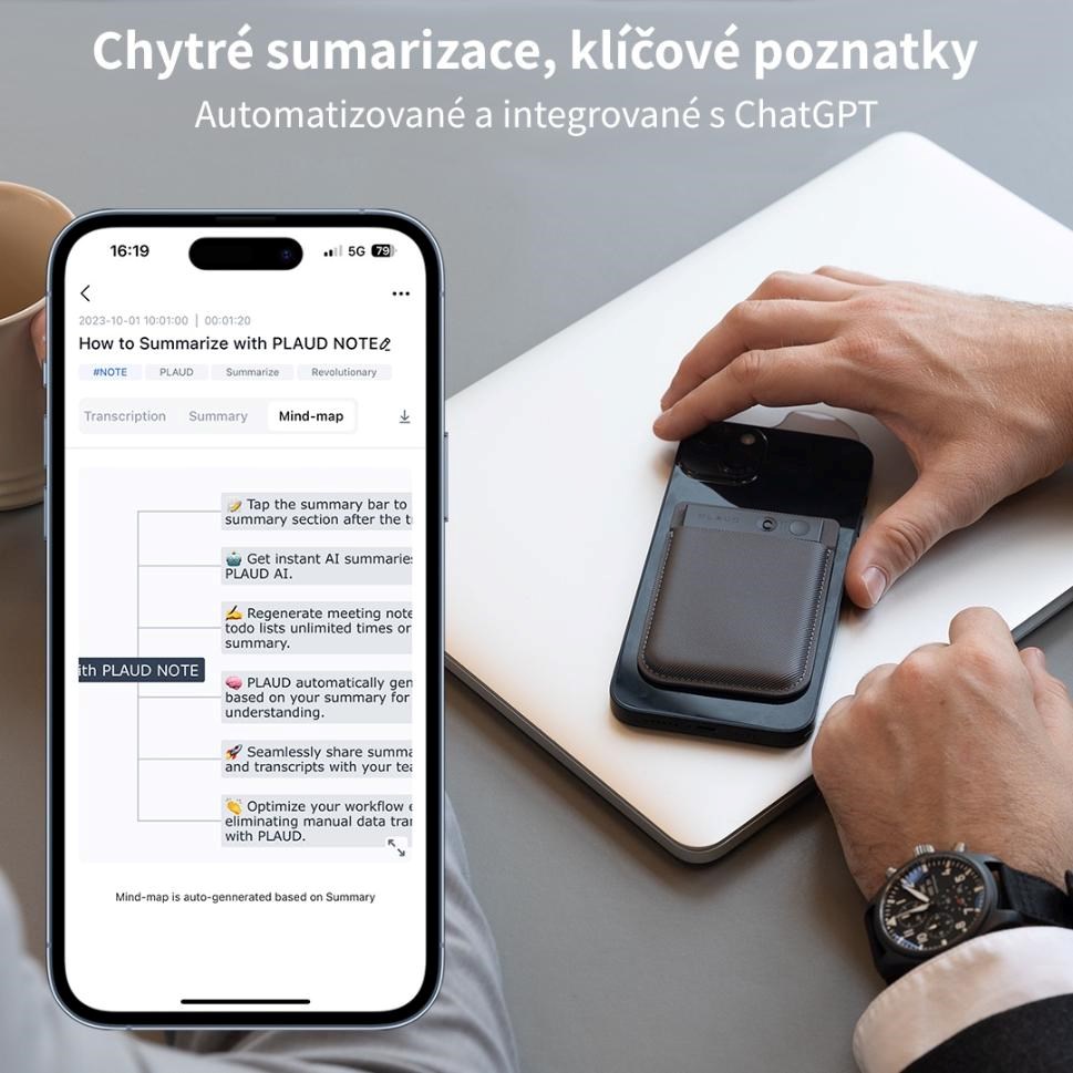 PLAUD NOTE Navy Blue - AI záznamník8 