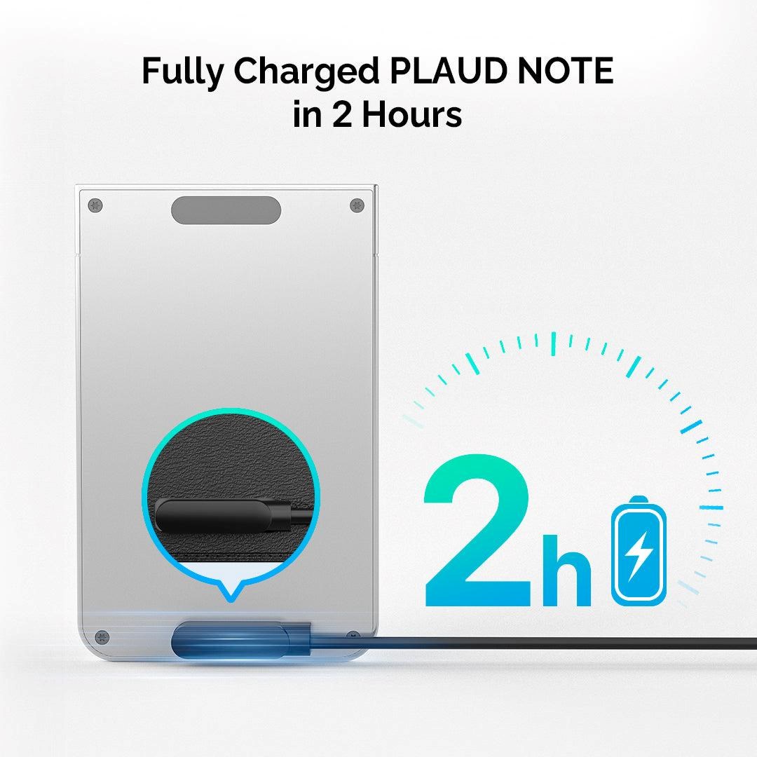 PLAUD NOTE Accessory Kit Black - Nabíječka a magnetický clip,  černá4 
