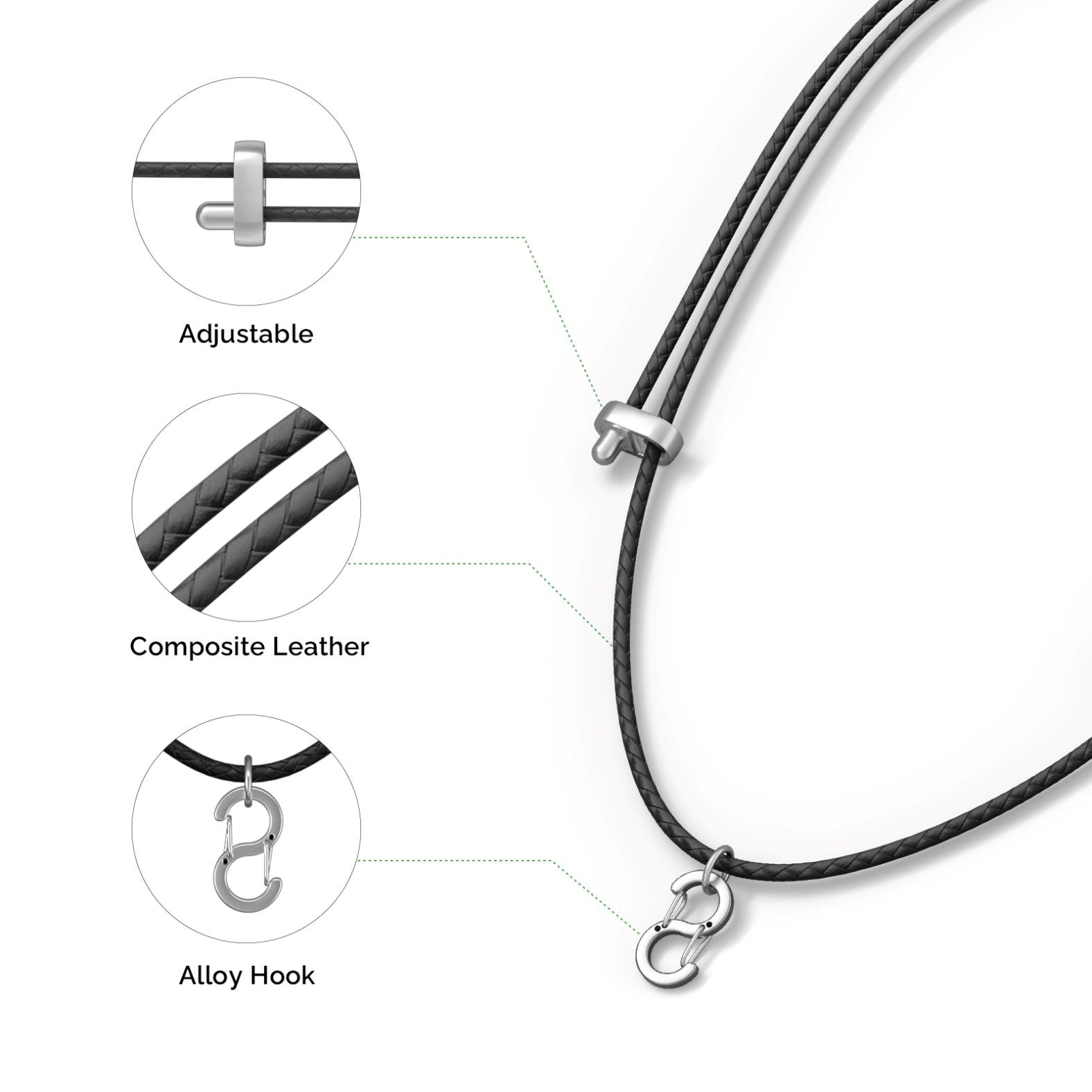 PLAUD Note Pin Lanyard Black - Řemínek na krk,  černý0 