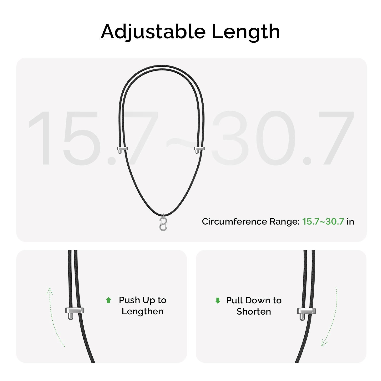 PLAUD Note Pin Lanyard Black - Řemínek na krk,  černý2 