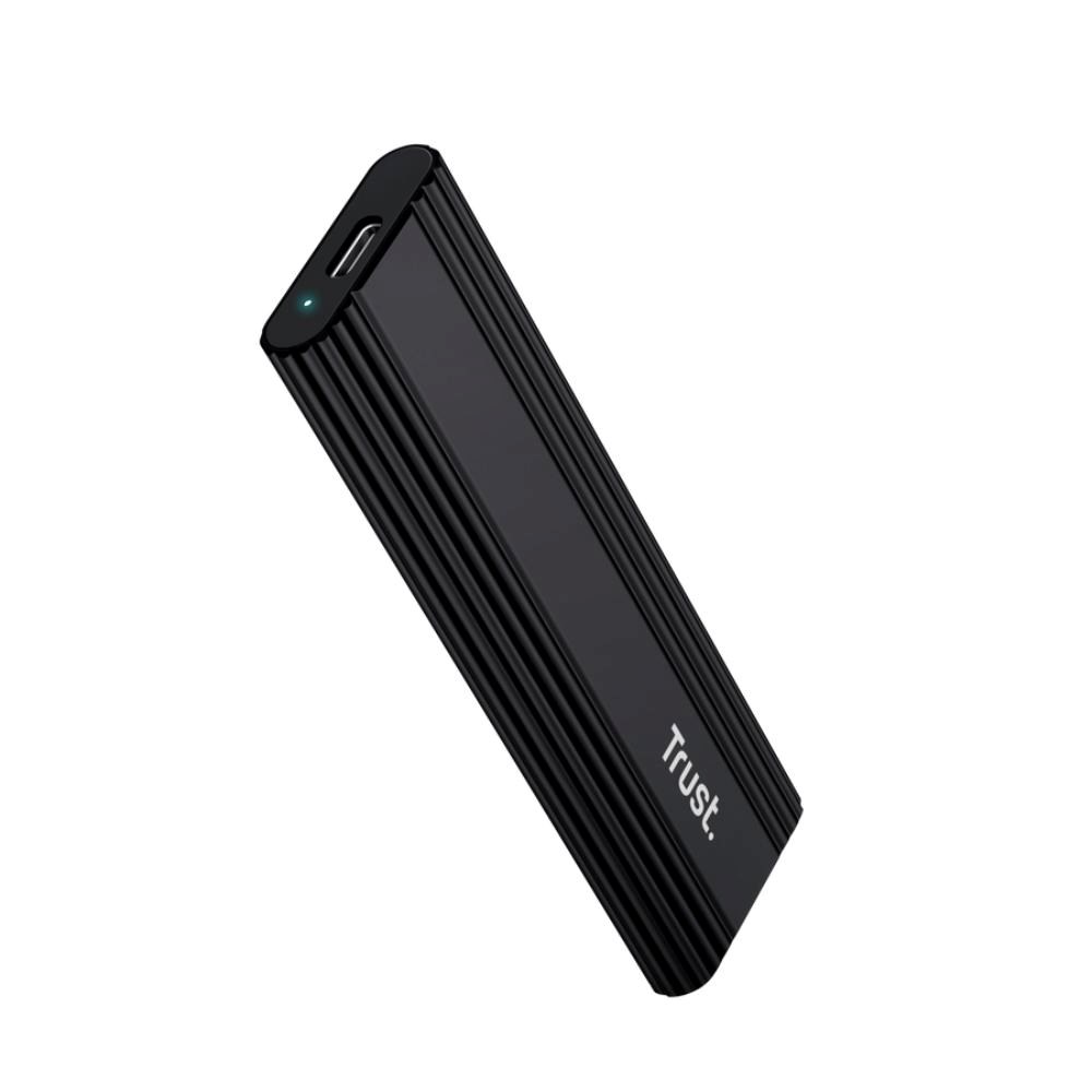 TRUST Externí box pro M.2 SSD, USB-C 3.2 Gen2, M.2 2280, černá0 