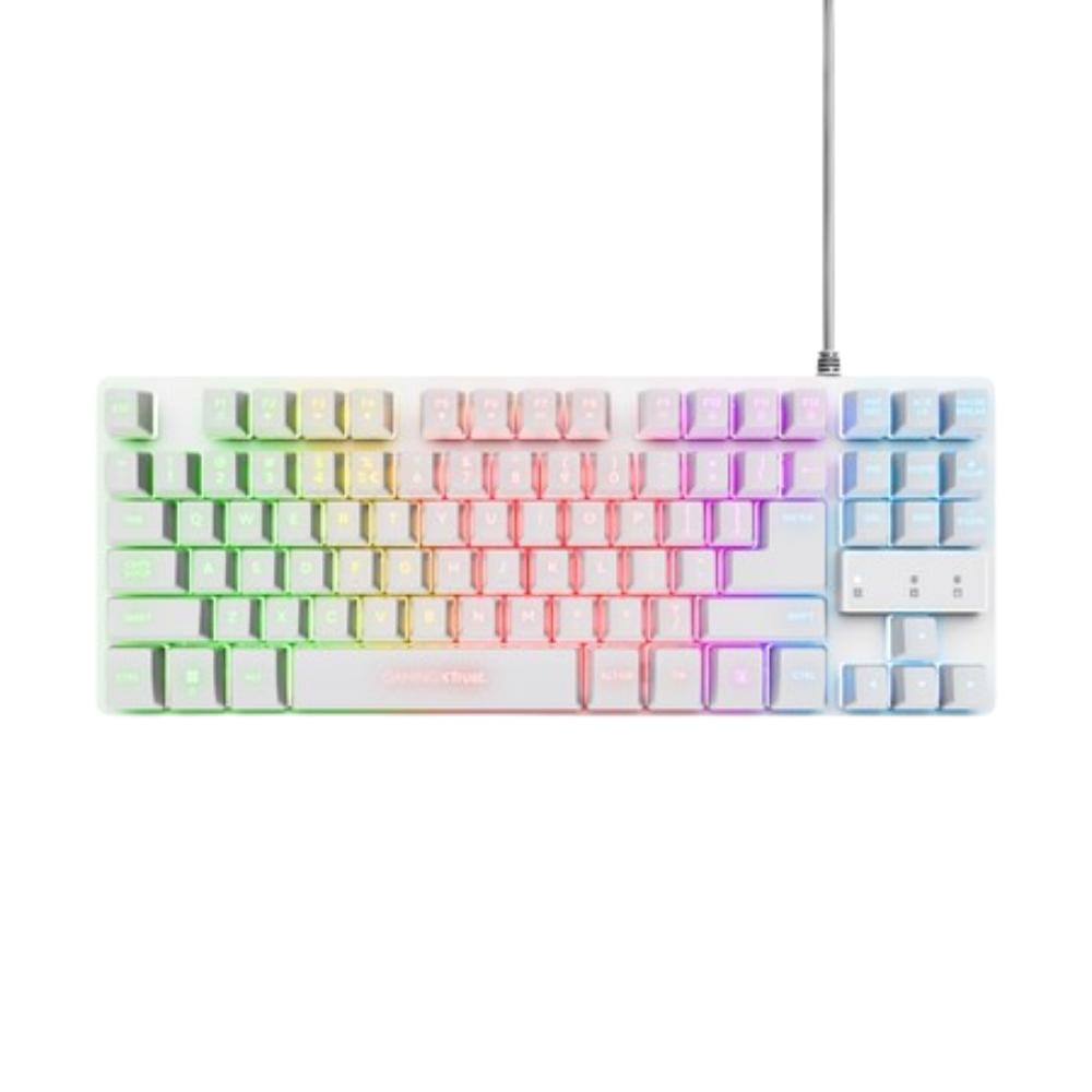 TRUST Sada klávesnice + myš GXT 798W 2v1 Gaming set, bílá1 