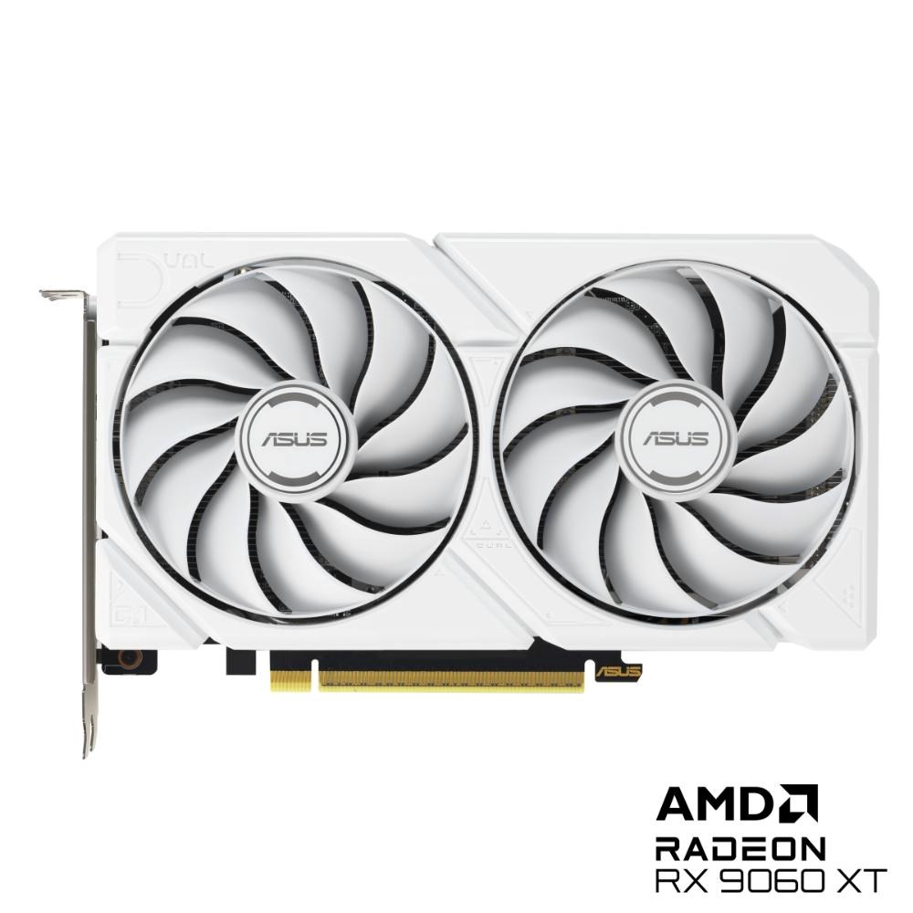 ASUS VGA AMD Radeon RX 9060 XT DUAL 16GB WHITE,  RX 9060 XT,  16GB GDDR6,  2xDP,  1xHDMI0 