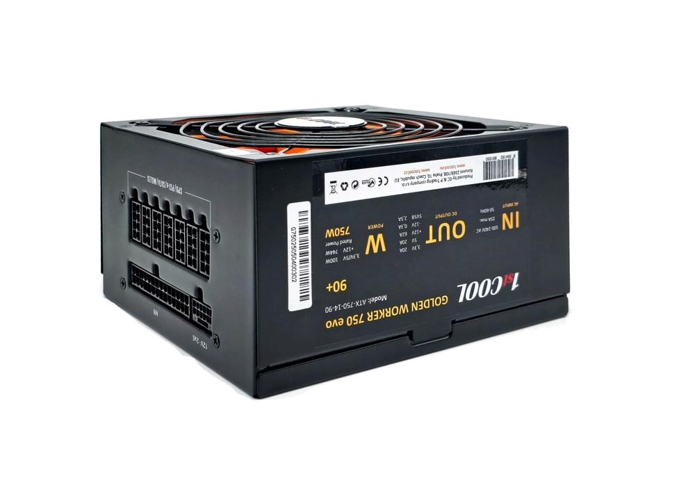1stCOOL zdroj Golden Worker Evo 750W, 140mm, Plně modulární, 90+, ATX 3.12 