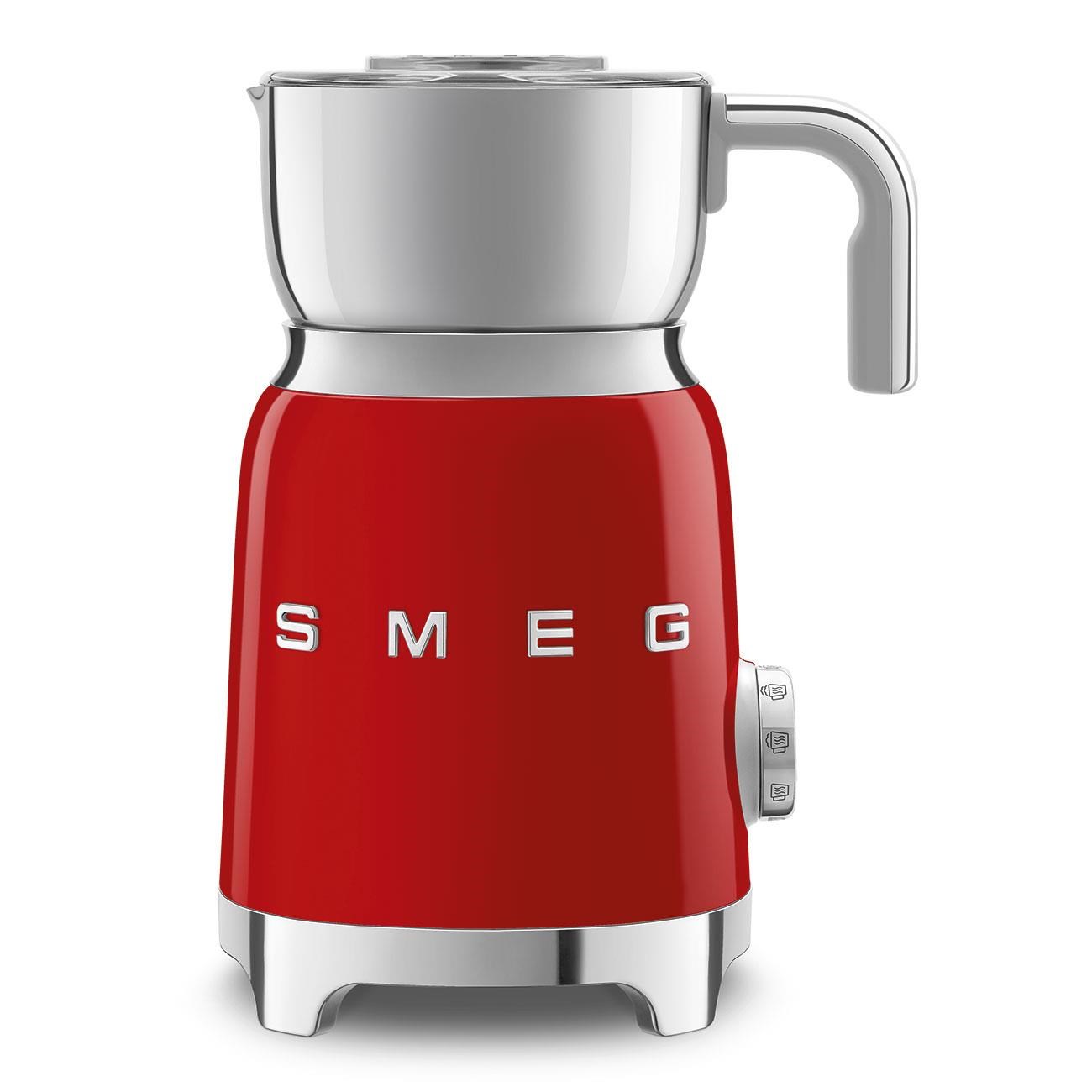 Smeg MFF11RDEU napěňovač mléka,  500 W,  600 ml /  2, 5 šálku,  horká čokoláda /  mléko,  lehká pěna,  červená - opraveno0 