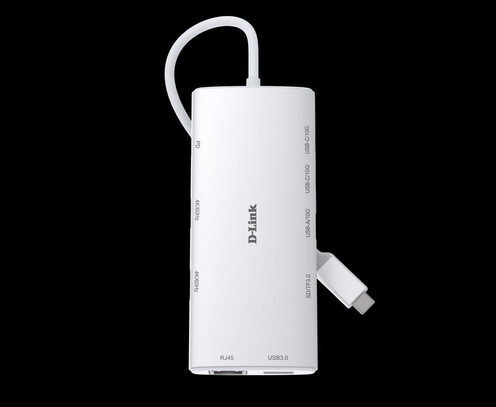 D-Link 10-in-1 USB-C Hub with HDMI x2 / USB-C x2, USB A x2 / Ethernet/ Card Reader/ Power Delivery