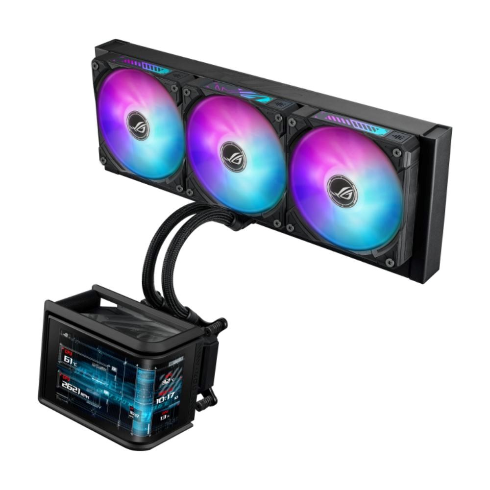 ASUS vodní chladič CPU AIO ROG RYUO IV SLC 360 ARGB,  3x120 mm,  LGA1851,  AM5,  černá1 