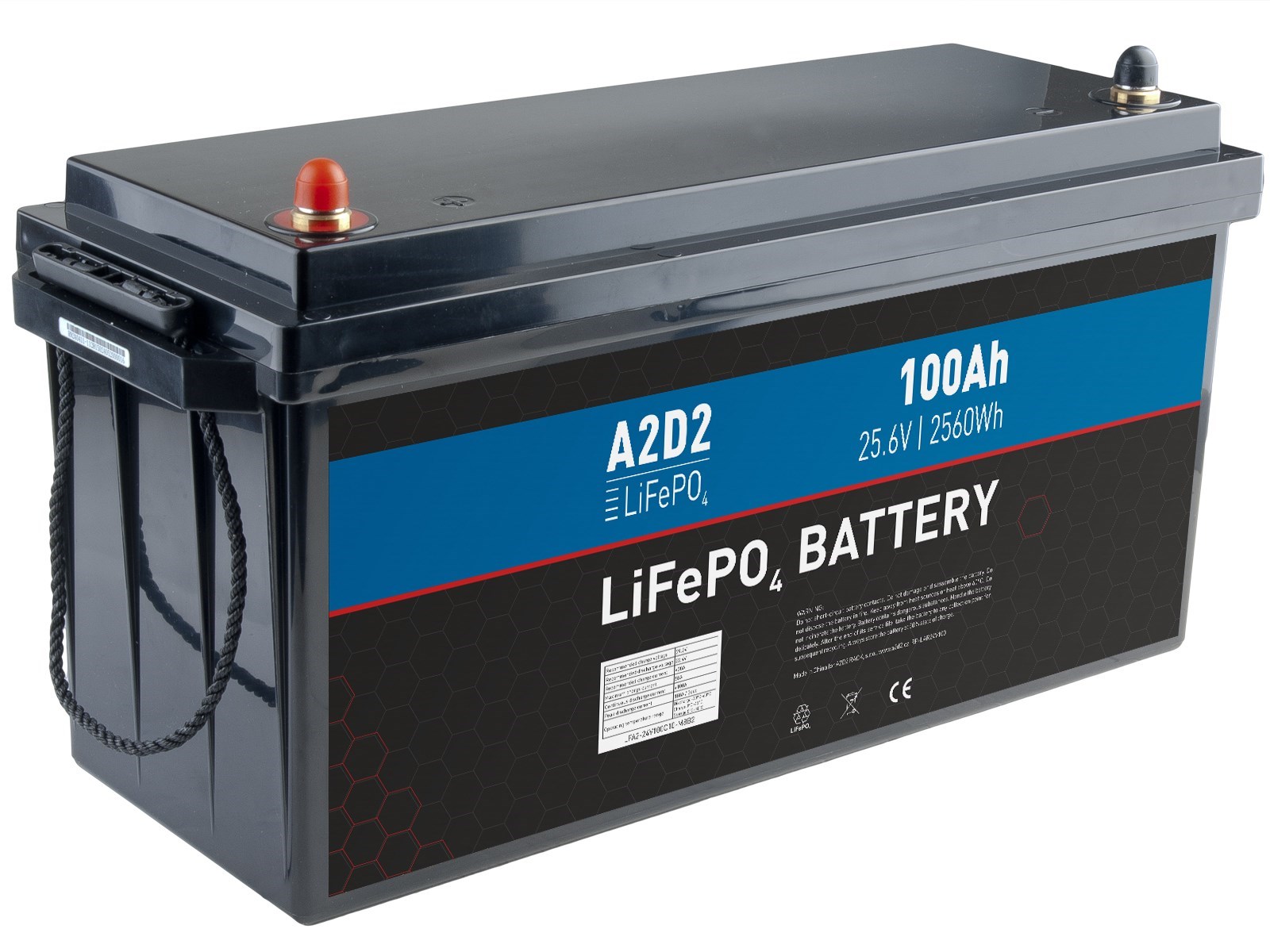 A2D2 batéria LiFePO4 25, 6V 100Ah M8
