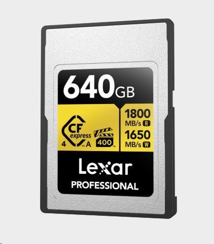Lexar CFexpress 4.0 Pro Gold, VPG400, R1800 W1650 (Type A) 640GB1 