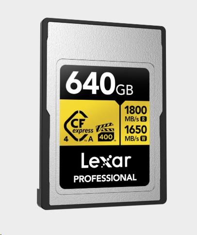 Lexar CFexpress 4.0 Pro Gold, VPG400, R1800 W1650 (Type A) 640GB2 