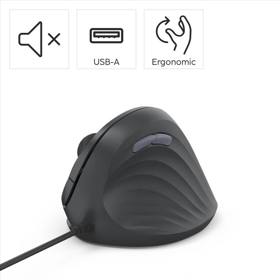 Hama vertikálna ergonomická káblová myš ECM-500R, pre pravákov, čierna8 