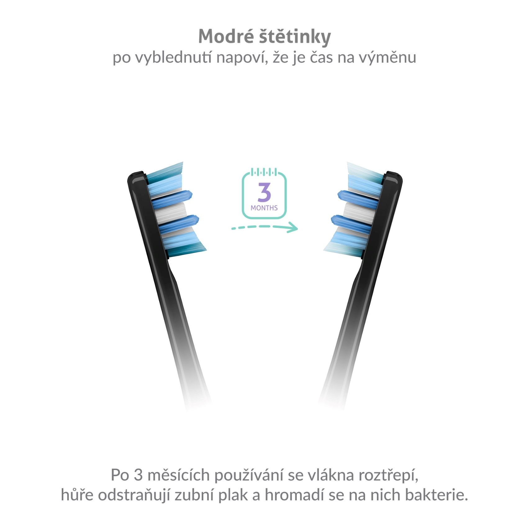 TrueLife SonicBrush Clean-series heads Whiten black 8 pack2 