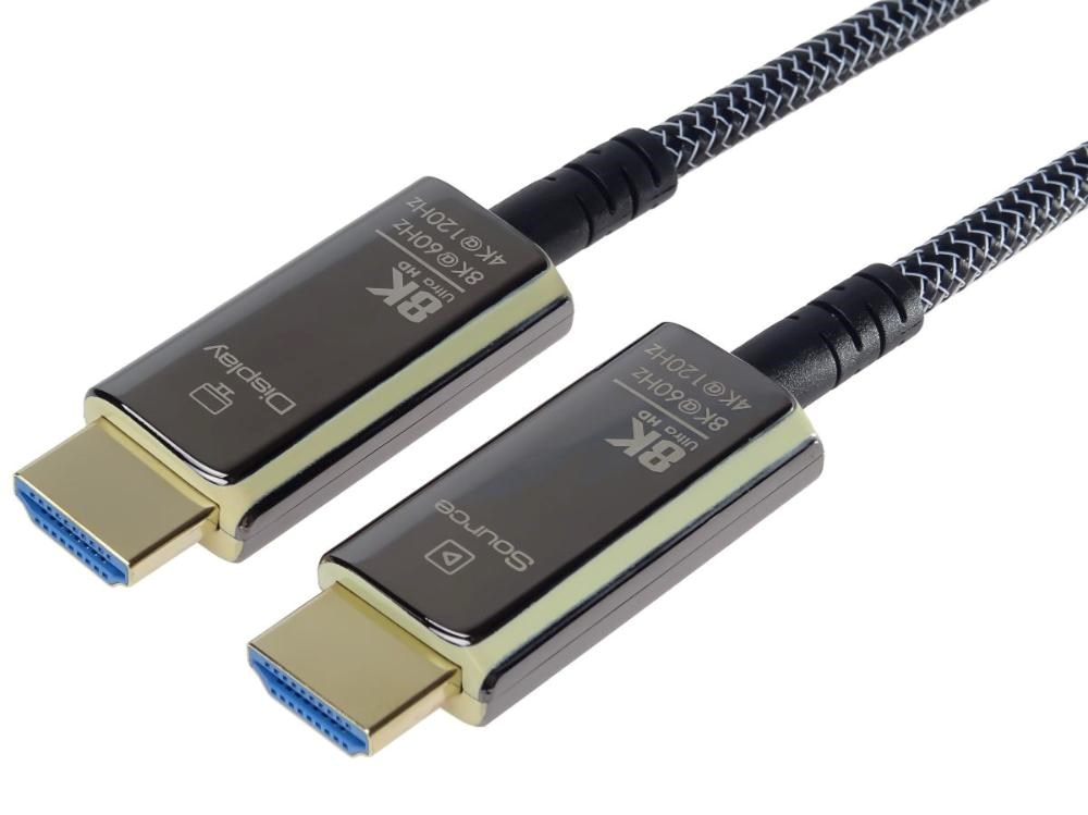 PREMIUMCORD Ultra High Speed HDMI 2.1 optický fiber kabel 8K@60Hz,  zlacené 7m0 