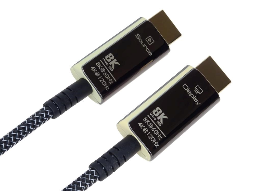 PREMIUMCORD Ultra High Speed HDMI 2.1 optický fiber kabel 8K@60Hz,  zlacené 50m4 