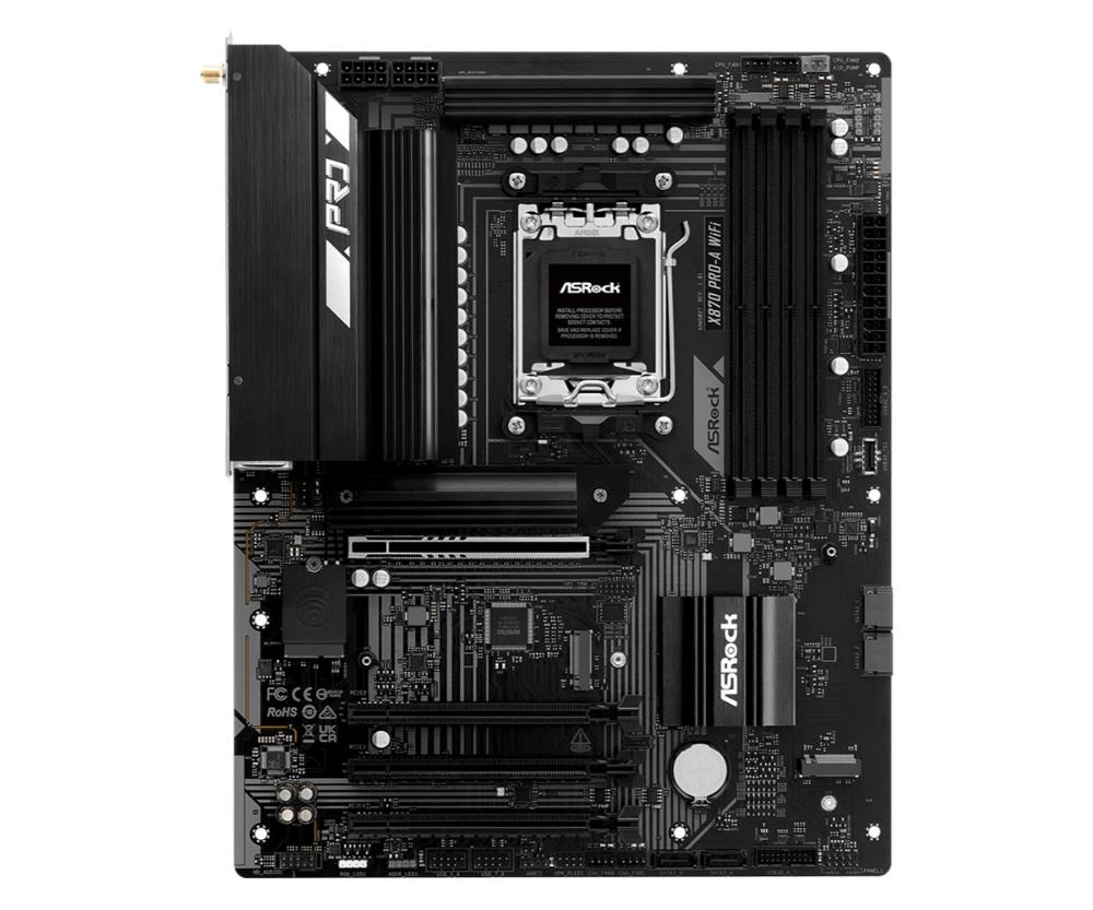 ASRock MB Sc AM5 X870 PRO-A WIFI,  AMD X870,  4xDDR5,  1xHDMI,  2xUSB4,  WI-FI2 