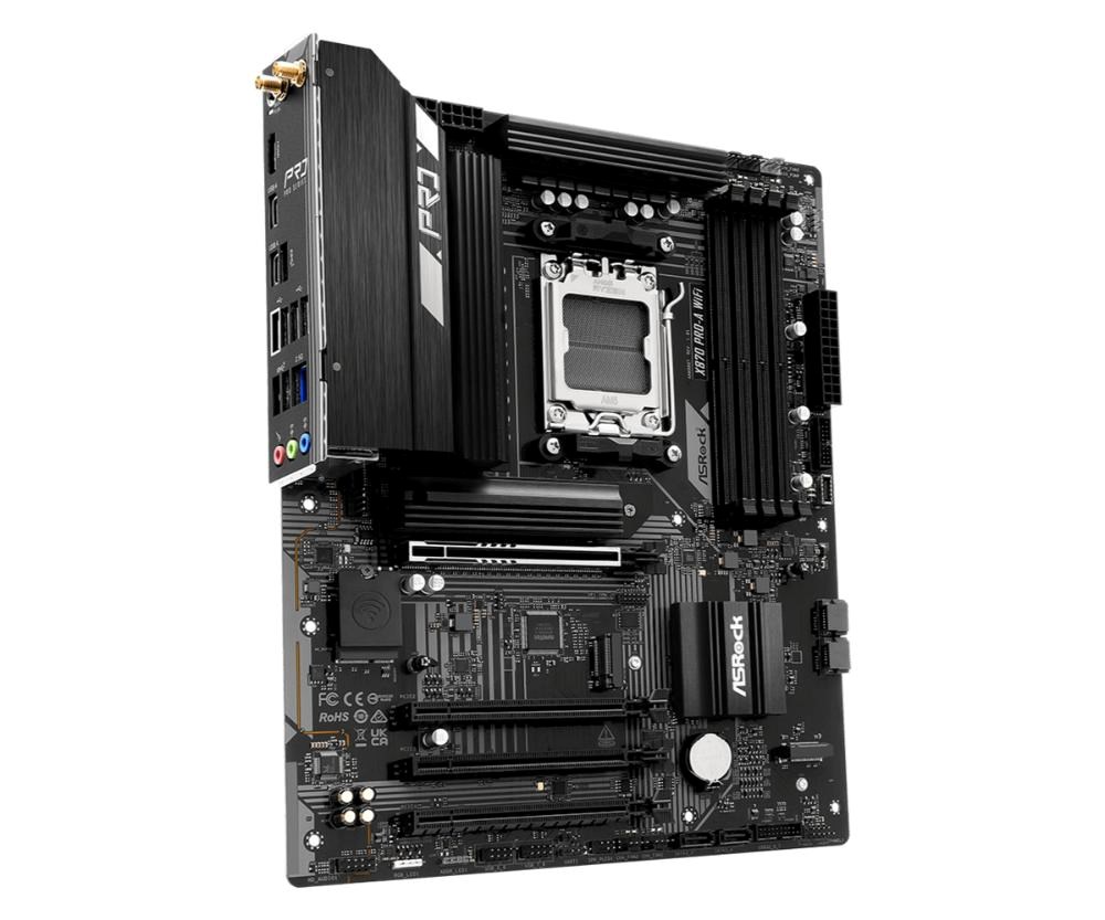 ASRock MB Sc AM5 X870 PRO-A WIFI,  AMD X870,  4xDDR5,  1xHDMI,  2xUSB4,  WI-FI3 