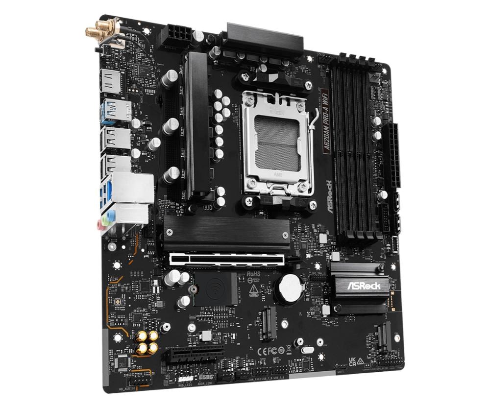 ASRock MB Sc AM5 A620AM PRO-A WIFI,  AMD A620A,  4xDDR5,  1xHDMI,  WIFI1 