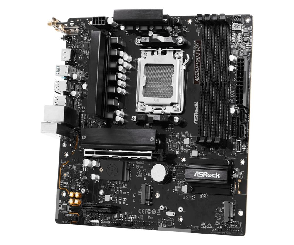 ASRock MB Sc AM5 A620AM PRO-A WIFI,  AMD A620A,  4xDDR5,  1xHDMI,  WIFI2 