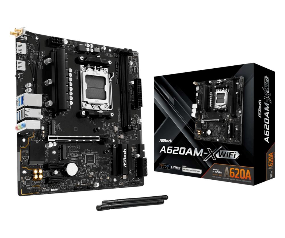 ASRock MB Sc AM5 A620AM-X WIFI,  AMD A620A,  2xDDR5,  1xHDMI,  1xDP,  WIFI0 