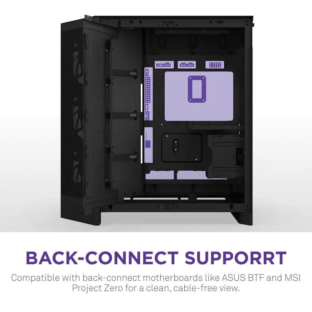 NZXT skříň H9 Flow RGB dvoukomorová ATX /  1x140 RGB mm /  1x 120mm RGB fan /  prosklená /  černá8 