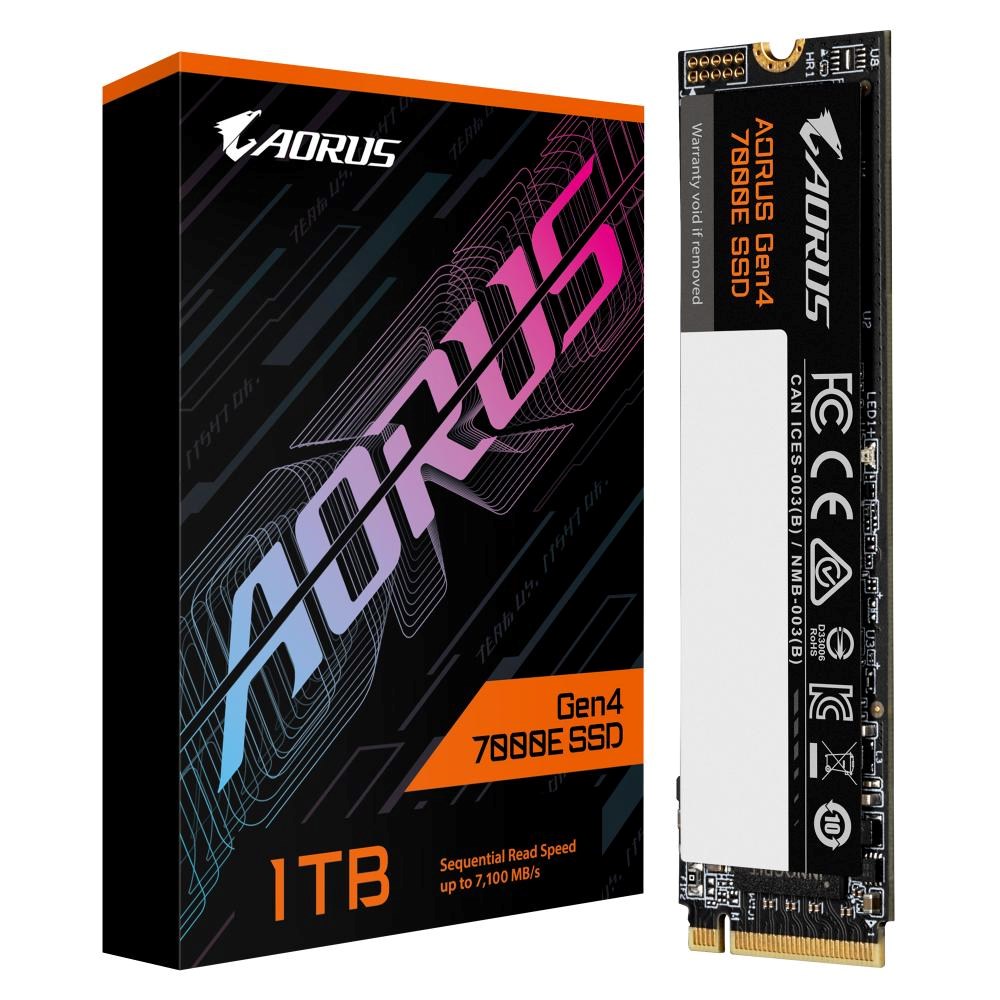 GIGABYTE SSD 1TB AORUS Gen4 7000E,  PCIe Gen4x4,  M.2 2280,  (R:7100/  W:6100MB/ s)3 