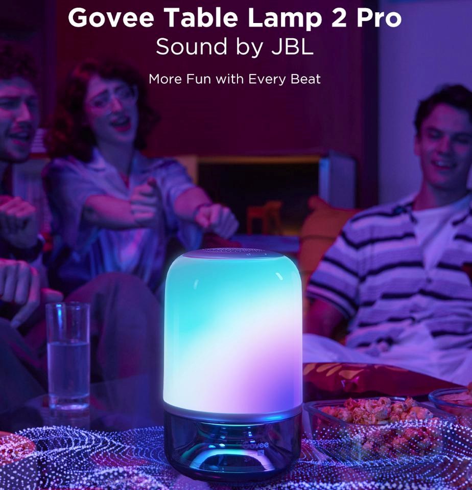 Govee Table Lamp 2 RGBW Akumulátorová lampa s reproduktorem - zvuk od JBL0 