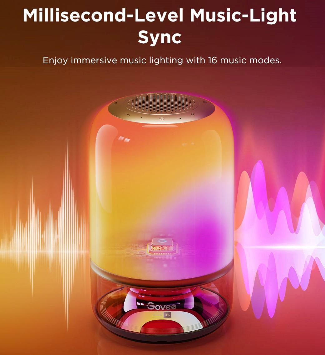 Govee Table Lamp 2 RGBW Akumulátorová lampa s reproduktorem - zvuk od JBL2 
