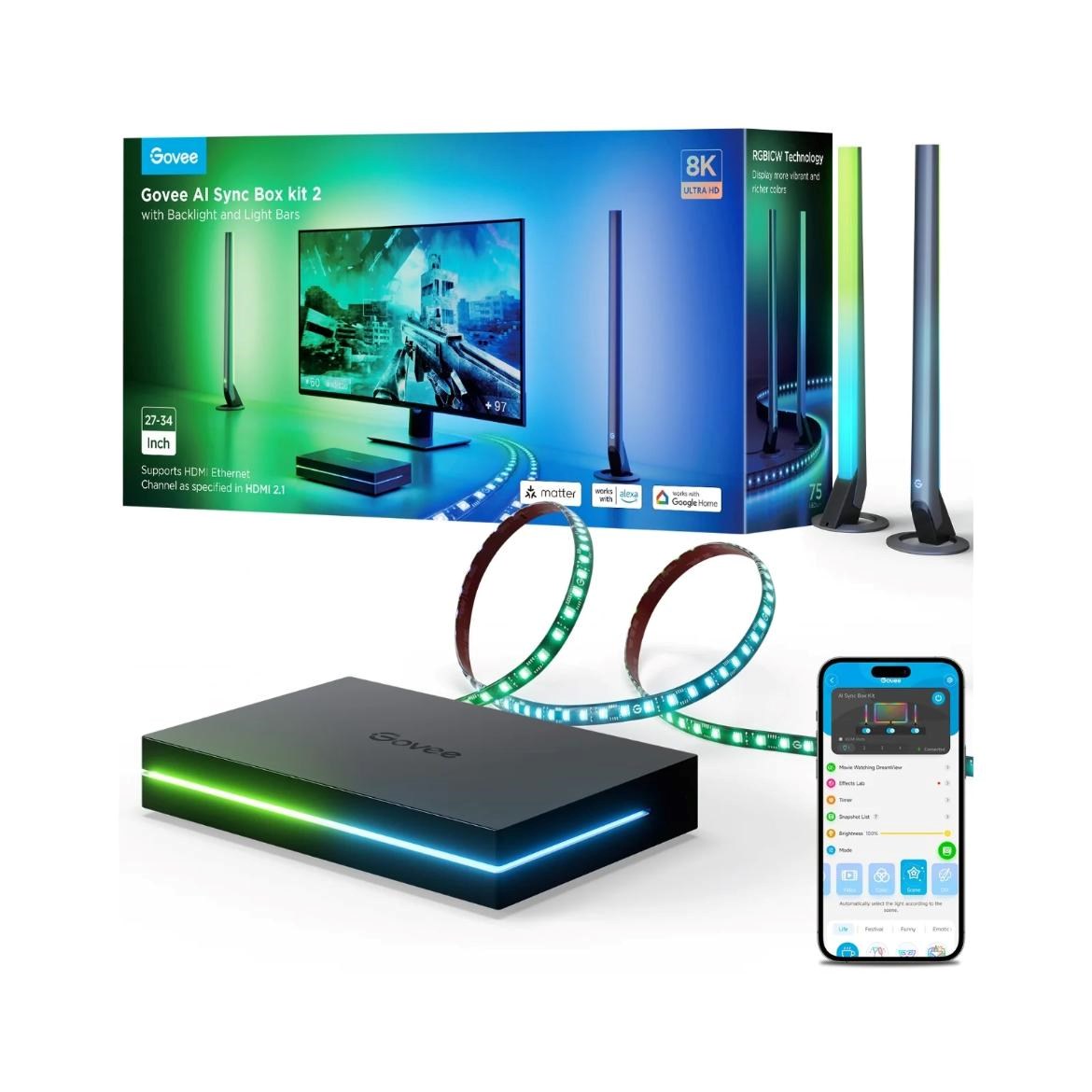 Govee AI Sync Box Kit 2 Smart sada PC osvětlení 27-34