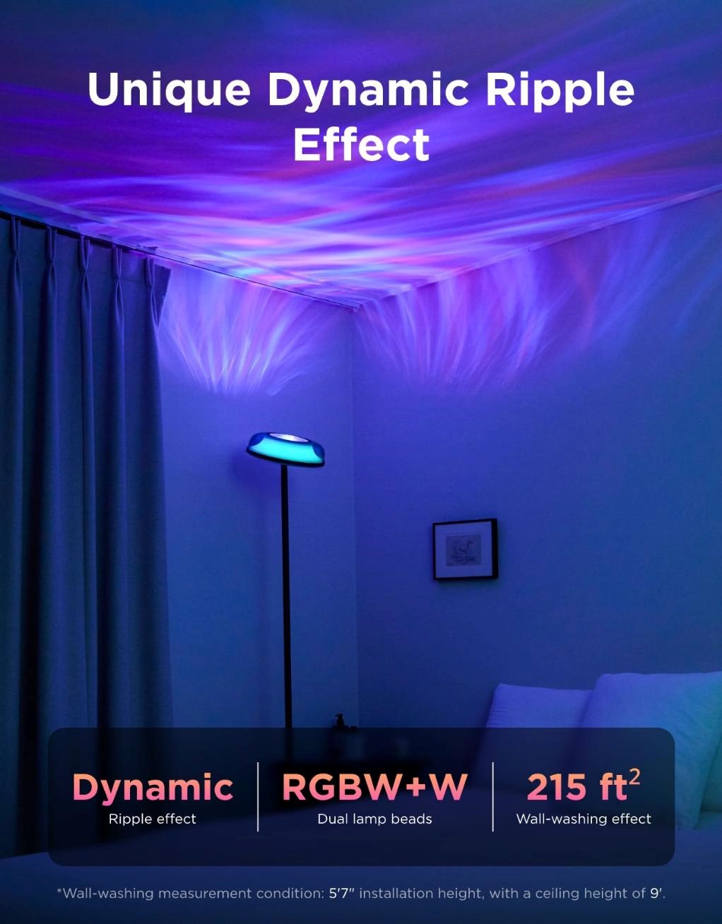 Govee Uplighter RGBICWW stojací lampa Matter7 