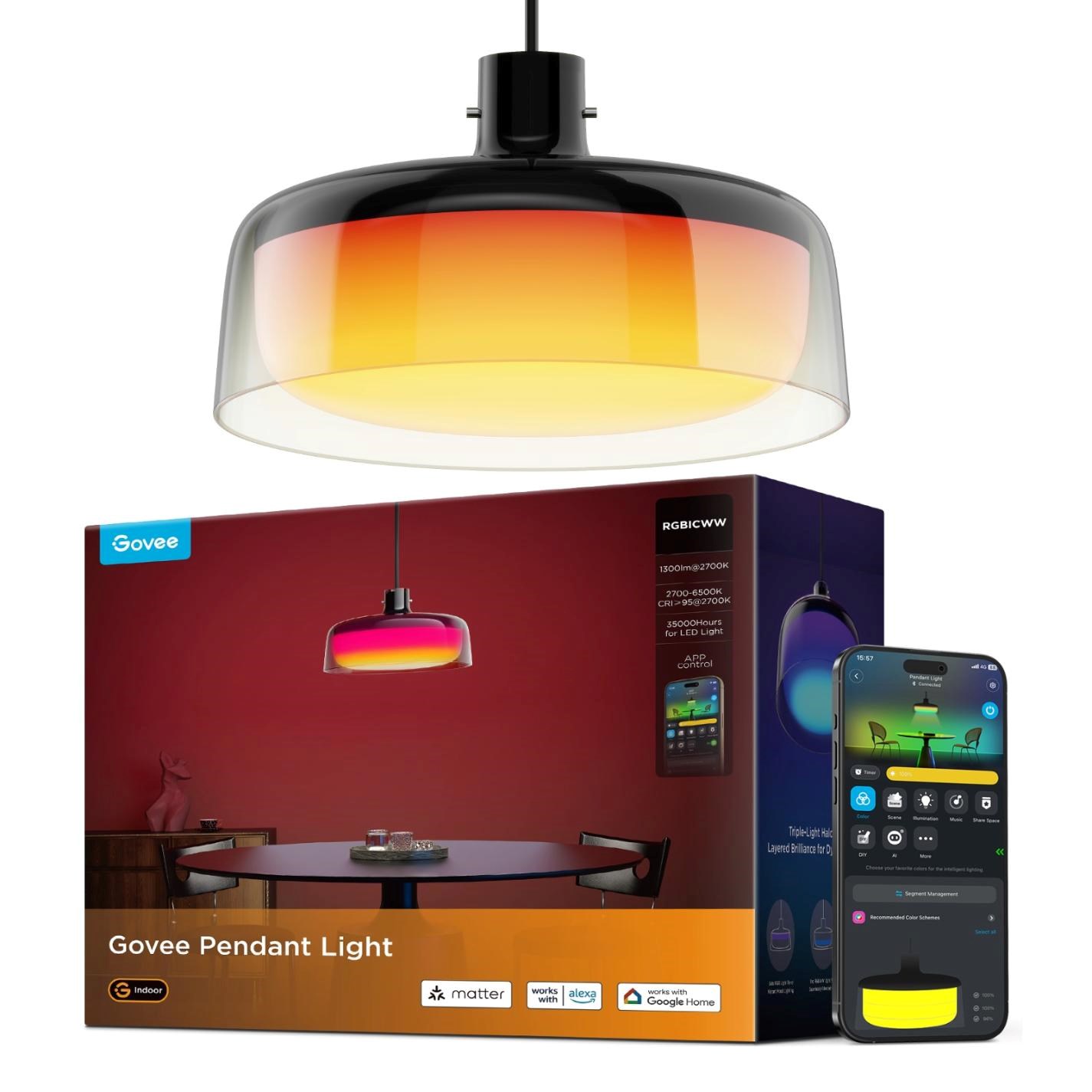 Govee Pendant Light RGBICWW závěsná lampa Matter0 