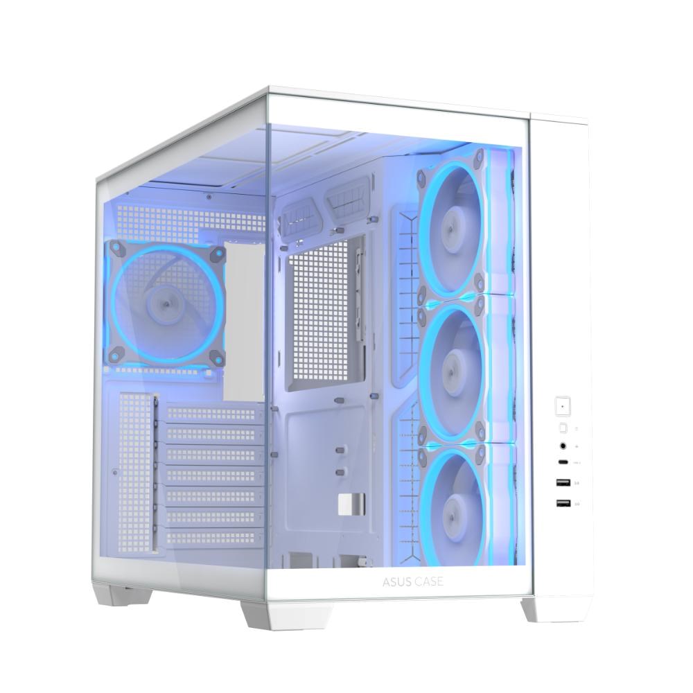 ASUS Case A32 PLUS TG ARGB,  ATX,  Průhledná bočnice,  4x 120mm ARGB Fan,  Bílá0 