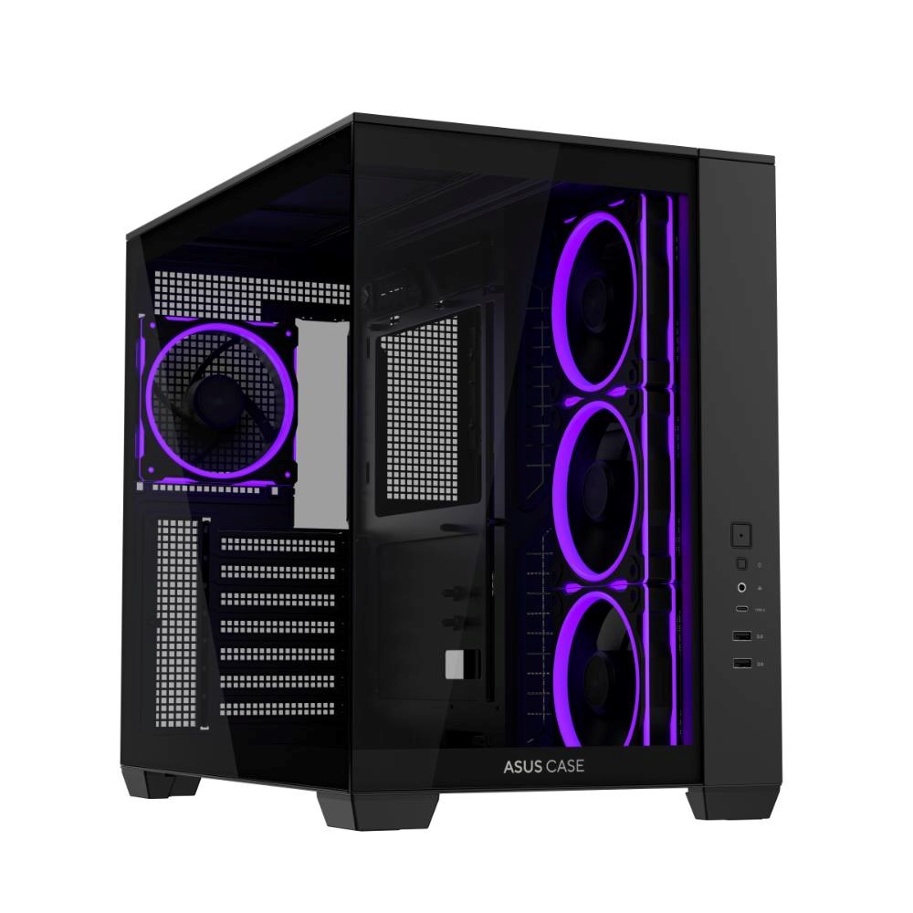 ASUS Case A32 PLUS TG ARGB,  ATX,  Průhledná bočnice,  4x 120mm ARGB Fan,  Černá0 